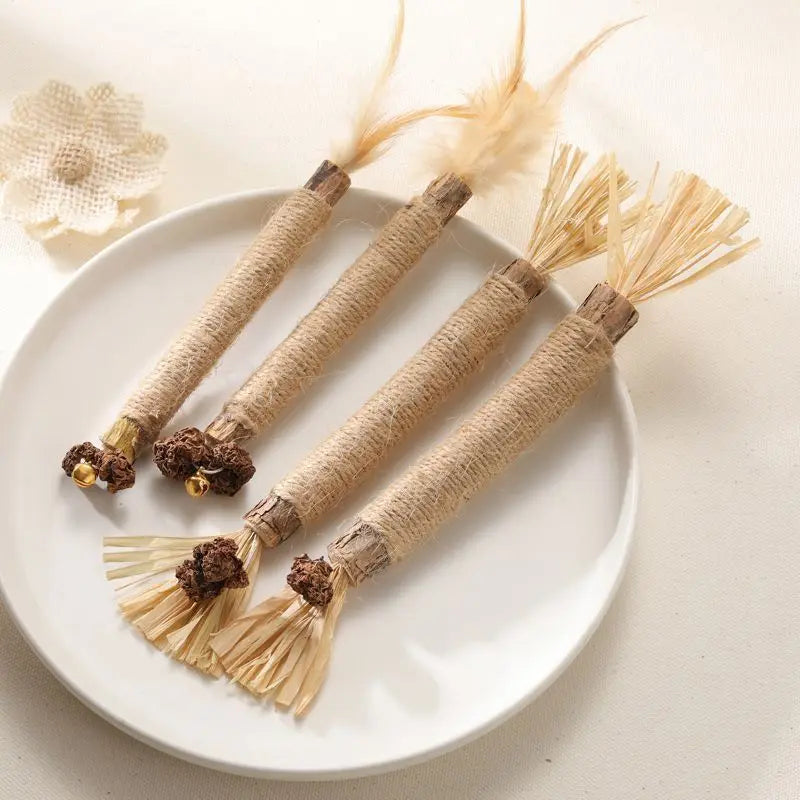 Cat toys polygonum wood tartar stick teeth cleaning tartar fresh breath teething stick pet supplies polygonum wood tartar teasin