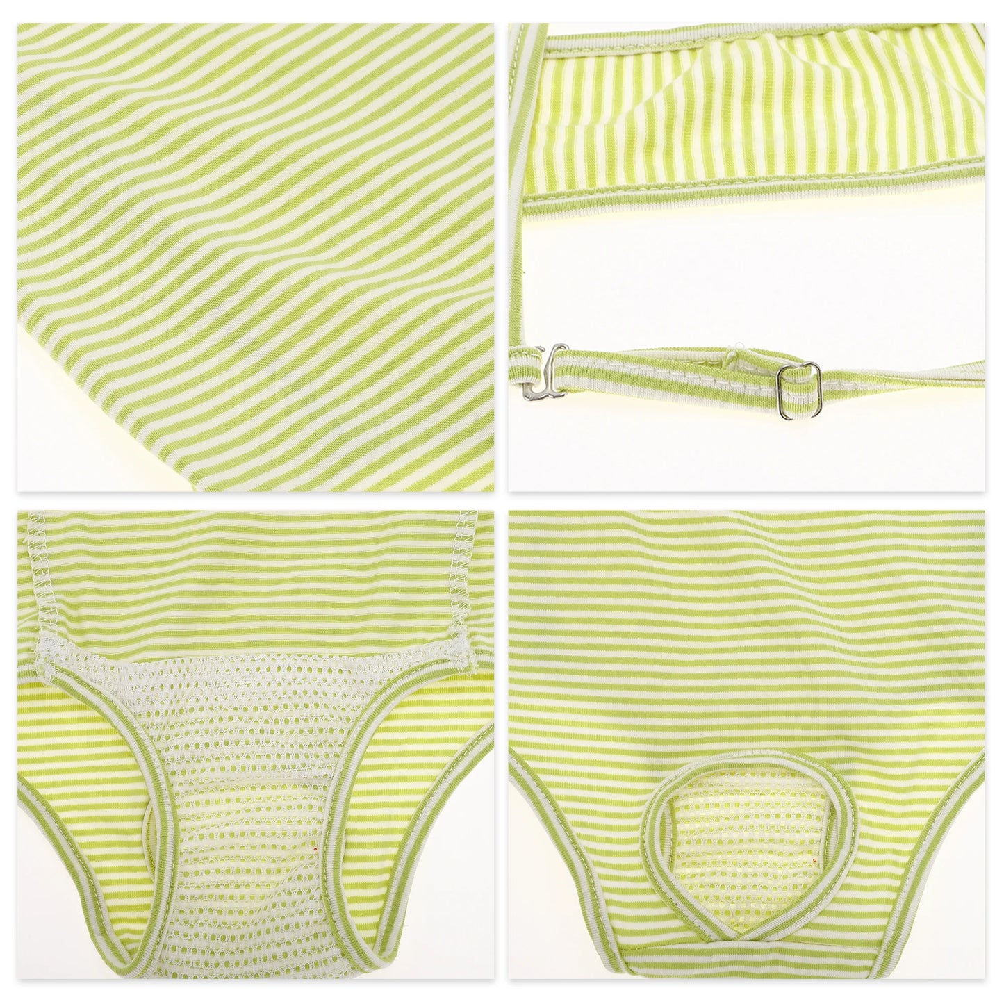 UXCELL Reusable Dog Diapers Female Dog Suspender Panties Casual Physiological Pants Adjustable Strap Striped Washable Underwear