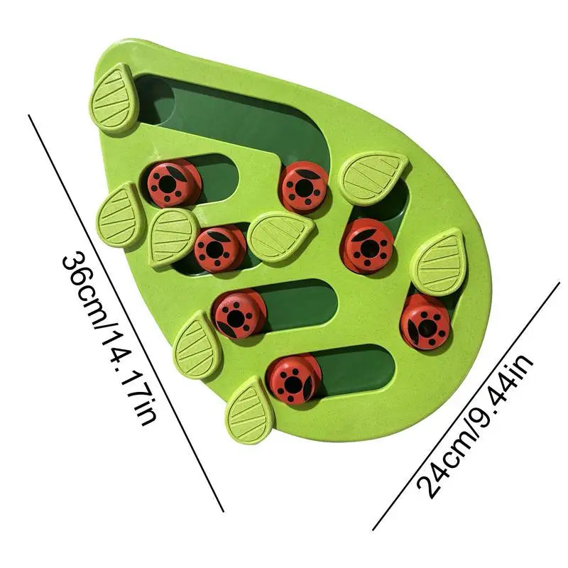 Treat Dispensing Dog Toys Dog Treat Toy Mentally Stimulation Treat Puzzle Green Leaf Shaped Interactive Cat Treat Bowl Pet