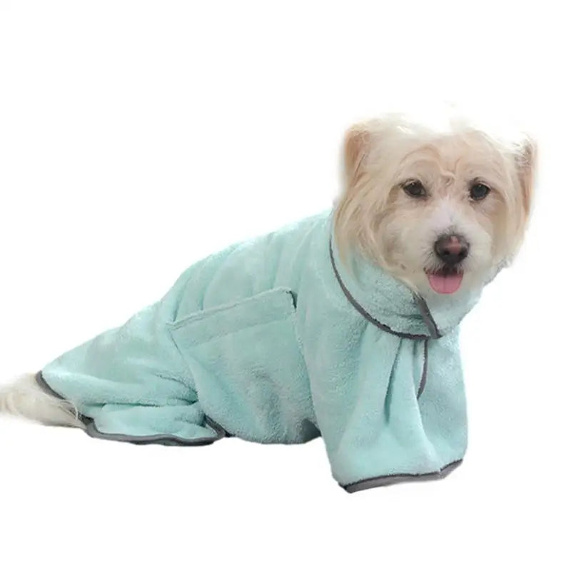 Dog Towel Wrap Dog Bath Towel Robe Super Absorbent Machine Washable Fast Drying Soft Lightweight Dog Drying Coat For Poodle