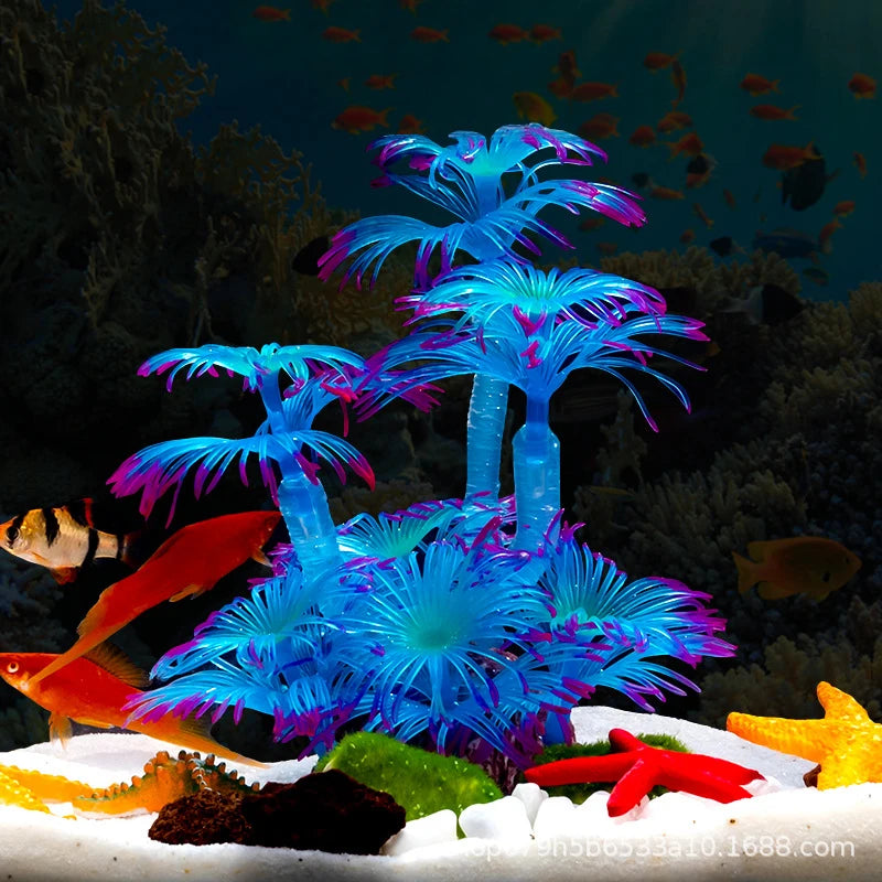 Artificial Underwater Coral Plastic Aquarium Fish Tank Simulation Decoration Aquarium Backgrounds Plants Water Grass Beautiful