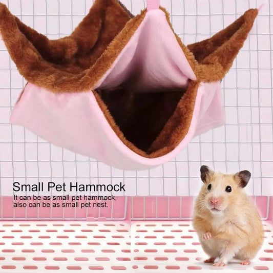 Sugar Hammock Double-layer Design Winter Warm Small Pet Hanging Sleeping Bag Honeybird Comfort Cotton Hand-woven Resting