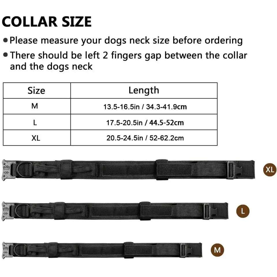 Tactical Training Large Dog Harness Collar Leash Molle Pouches Military Service Dog Vest Heavy Duty Dog Harness for Medium Dogs