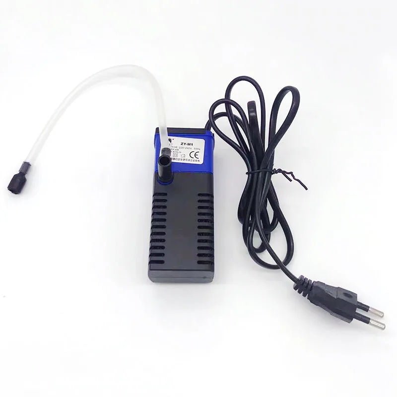 4W Mini Submersible Aquarium Filter Fish Tank Internal Filter Pump Water Flow Circulation Add Oxygen For Fish Turtle Tank Supply