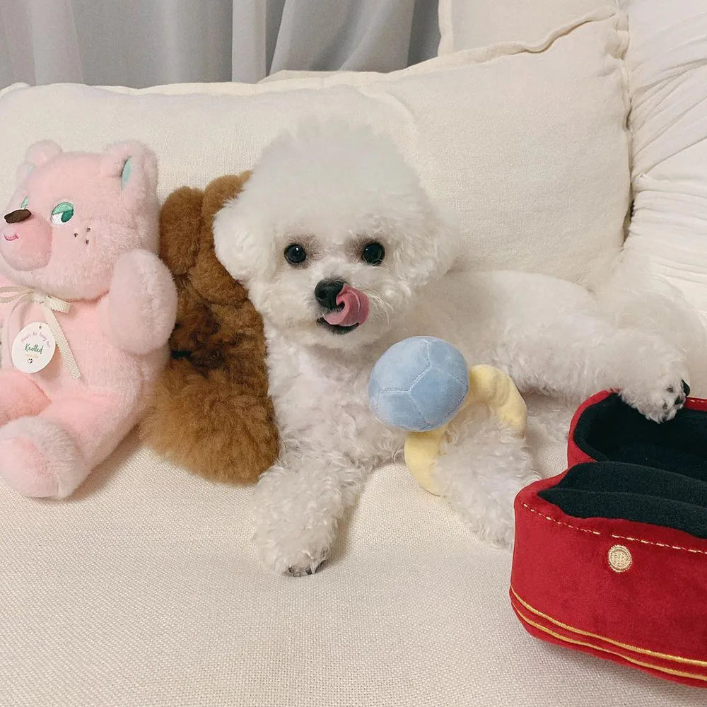 Creative Ring Box Plush Toy Love Diamond Ring Case Stuffed Pet Chew Toy Sounds Puppies Kids Cute Soft Dog Bitter Interested Toys