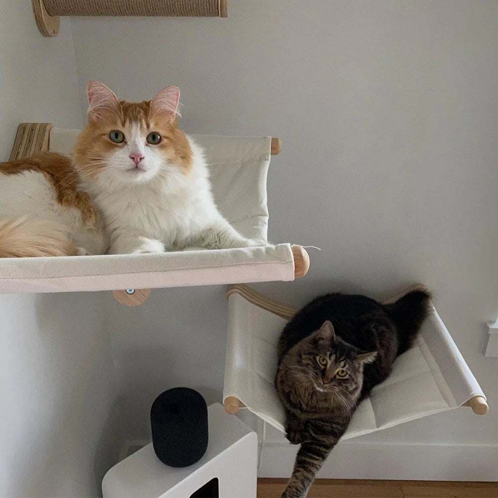 Cat Tree Cat Climbing Shelves Platform For Cat Hammock Four-step Ladders Sisal Steps And Post For Cat Playing And Climbing