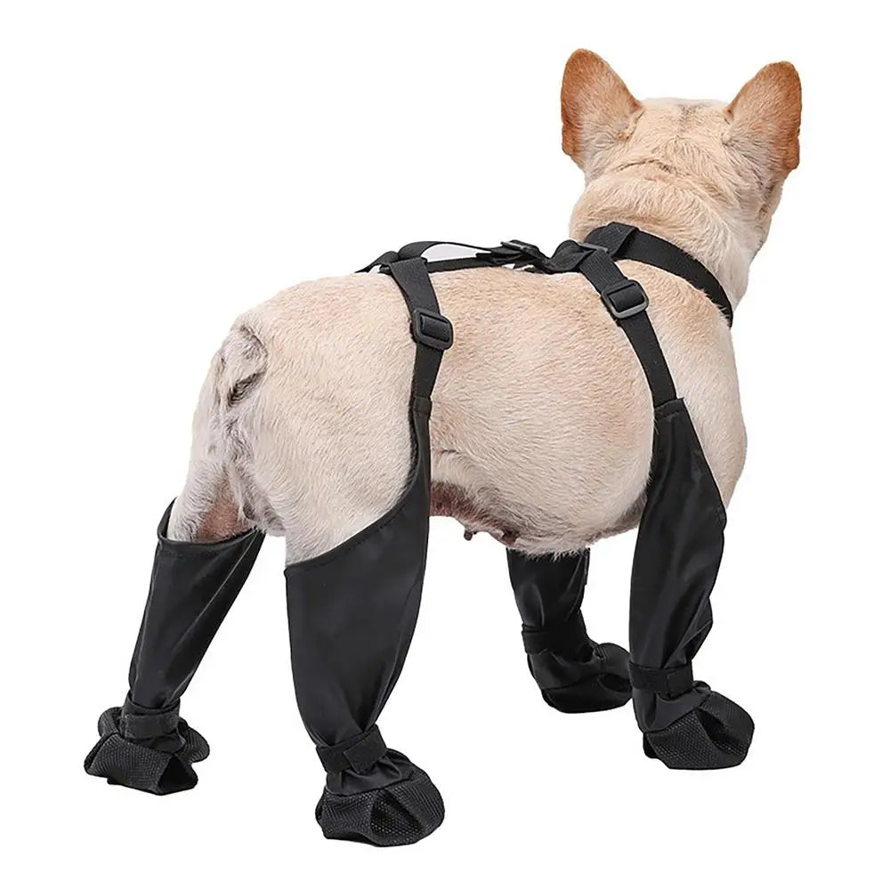 Dog Shoes Waterproof Adjustable Dog Boots Pet Breathbale Shoes For Outdoor Walking Soft French Bulldog Shoes Pets Paws Protector