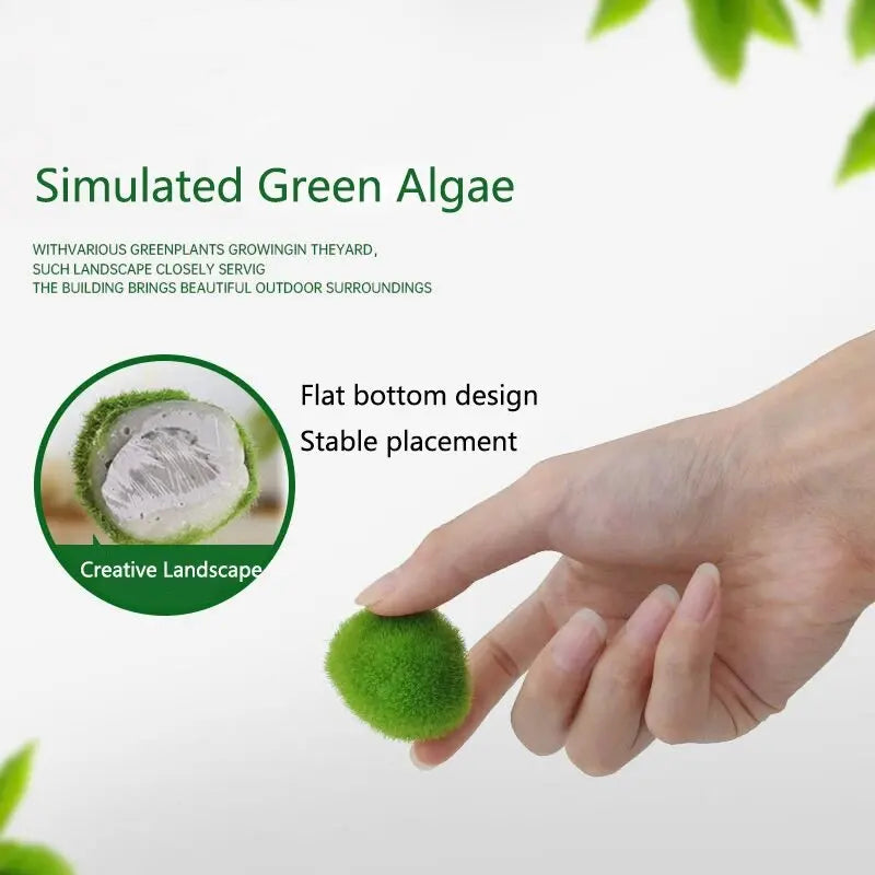 Simulated Green Algae Ball Aquarium Decoration Sunken Grass Landscape Ecology Fish Tank Landscape Decoration Aquarium Plants