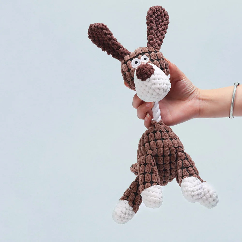 Pet Toys Plush Dog Toys Squeaky Dog Toys Stuffed Toys for Small Medium Large Dogs Animals Toys Puppy Chew Toy with Clean Teeth