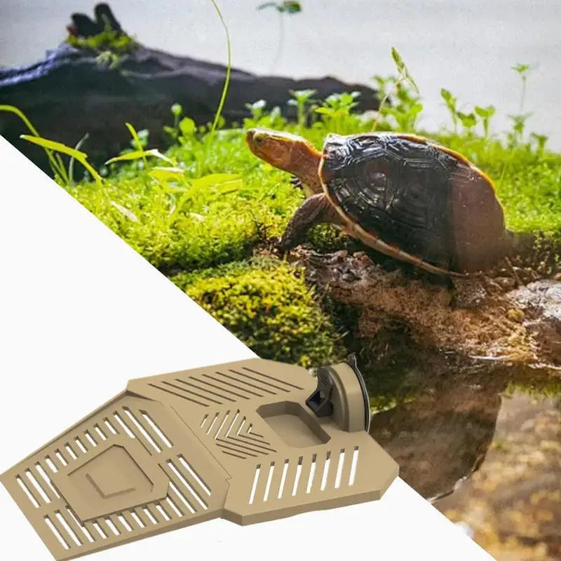 Turtle Docks For Basking Reptile Climbing Pier Detachable Tortoise Tank Dock Stable Turtle Basking Landscape With Feeding Area