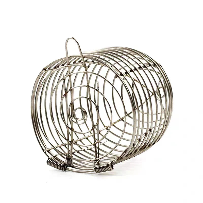 Stainless Steel Aquarium Small Fishing Bait Feeder Fish Tank Crystal Shrimp Dry Food Feeding Fishing Lure Cage Trap Basket