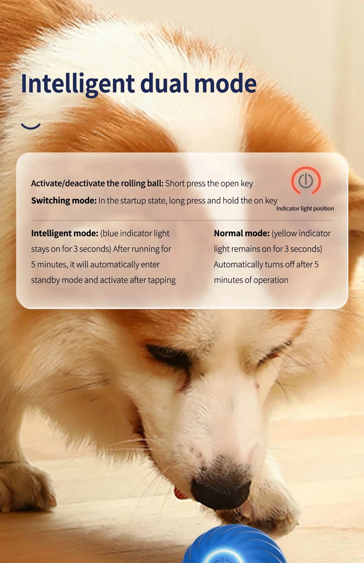 Intelligent dog toy ball automatic electronic interactive training pet toy sports ball rechargeable(including shell replacement)