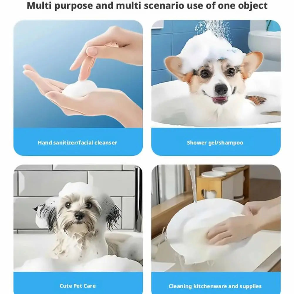 Electric Pet Dog Bath Shower Gel Foaming Machine IPX6 Waterproof Soap Dispenser Pet Bathing Supplies Rechargeable