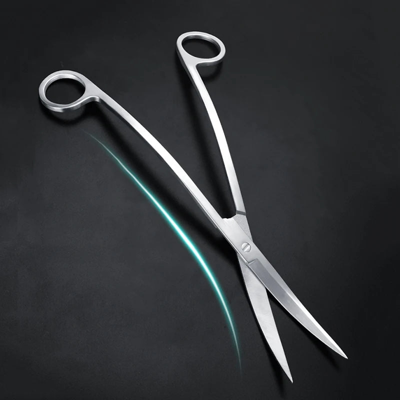 24cm Stainless Steel Curved Aquarium Scissor Aquarium Plants Trimming Tool Tank Cleaner Accessories Water Grass Pruning Tools
