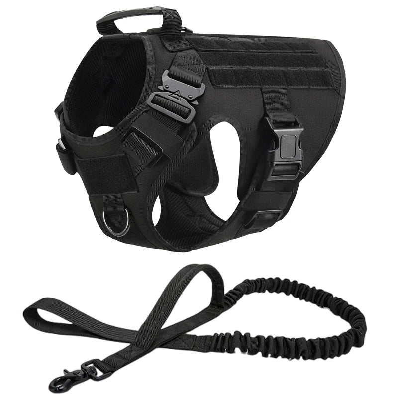 K9 Tactical Military Vest Pet German Shepherd Golden Retriever Tactical Training Dog Harness and Leash Set For All Breeds Dogs