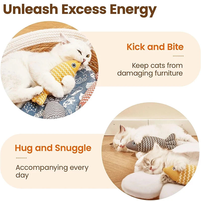 Cat Toy Catnip Fish Pet Chew Bite Toys For Cats Funny Interactive Soft Simulation Fish Kitten Training Playing Toy Cat Supplies