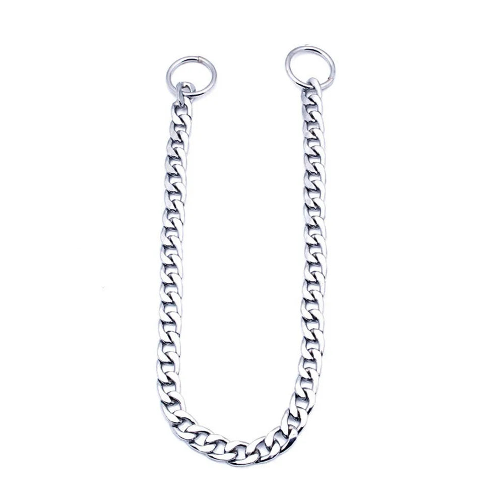Dog Collar Slip Chains for Dogs Smooth Flat Stainless Steel Choke Chain Collar for Training Small Medium Large Dogs Pet Products