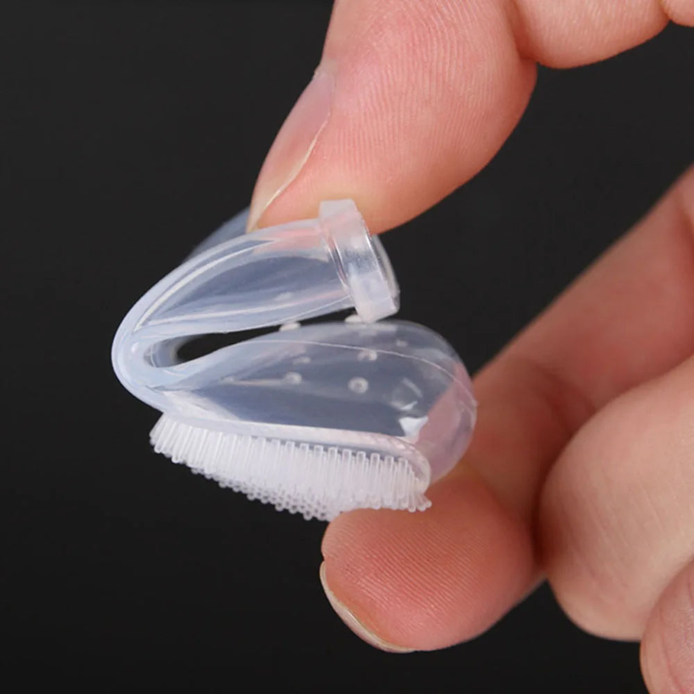 Dog Toothbrush Pet Fingertip Toothbrush for Cat Super Soft Oral Care Toothbrushes Finger Brush for All Pets Tooth Cleaning Brush