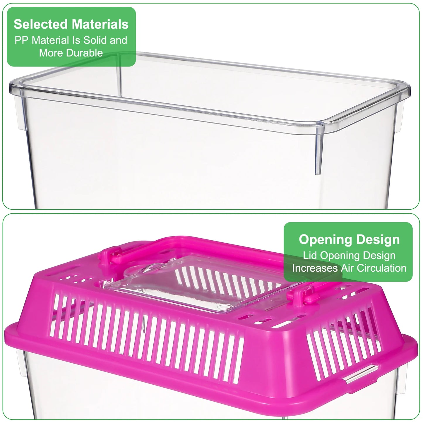 4Pcs small Portable Tourtise Aquariums Handheld Goldfish Aquarium reptile Tourtise Aquarium clear Turtle lizard Hamster Living
