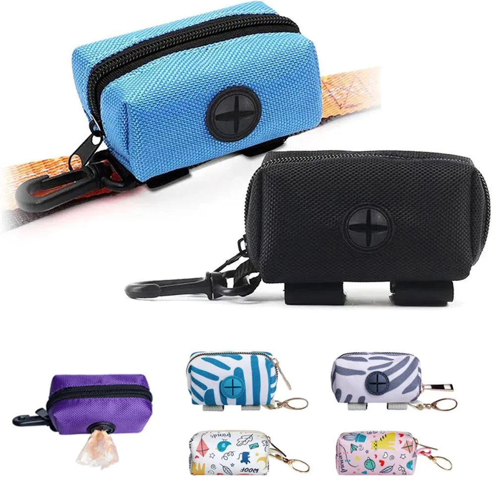 Pet Dog Poop Bag Dispenser Dog Waste Poop Bag Holder Leash Attachment Adjustable Travel Garbage Bag Dispenser Pet Cleaning Tools