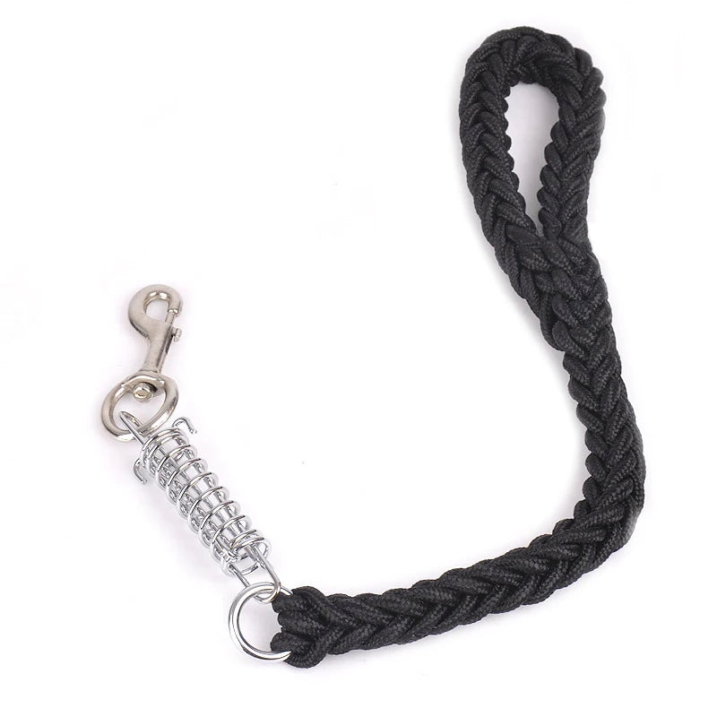 Durable Nylon Dog Leash Heavy Duty Spring Traffic Control Training Short Leashes for Medium Large Dogs Pitbull Pet Accessories