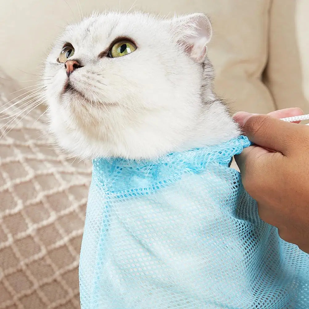 Adjustable Cat Toiletry Bag For Cats Special Bathing Nail Injection, Bathing Restraint Bag, Anti-bite And Anti-scr A1T7