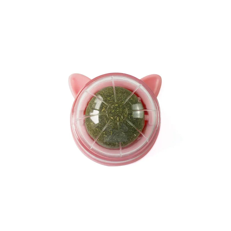 Rotating Cat Mint Ball New Cat's ears (Steamed cat-ear shaped bread) Pet Molar Toy Interactive Lickle Pet Products