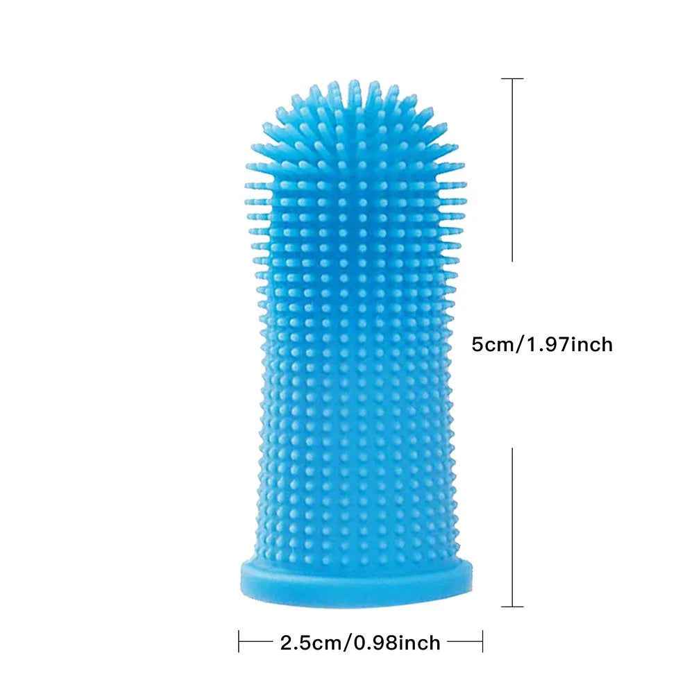 360-degree Dog Finger Toothbrush Extra Soft Pet Toothbrushes Silicone Teeth Cleaning Tools for Cats Puppies Dental Care Supplies