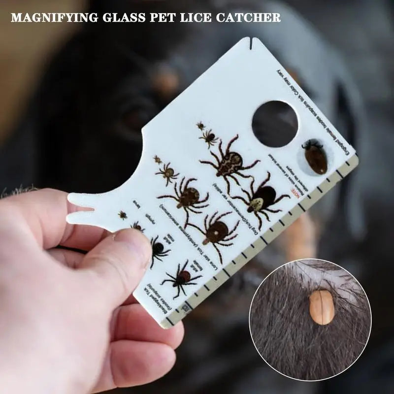 Tick Card with Magnifying Glass Tick Remover for Dogs Quickly Gentle Remove Ticks from Pet Dogs Cats or People