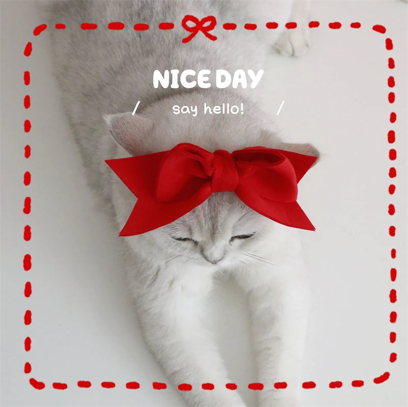 Lovely Bow Tie Hair Hoop for Cats Princess Cat Party Head Wear Pet Gifts Small Medium Dogs Accessories Elastic Cats Pet Products