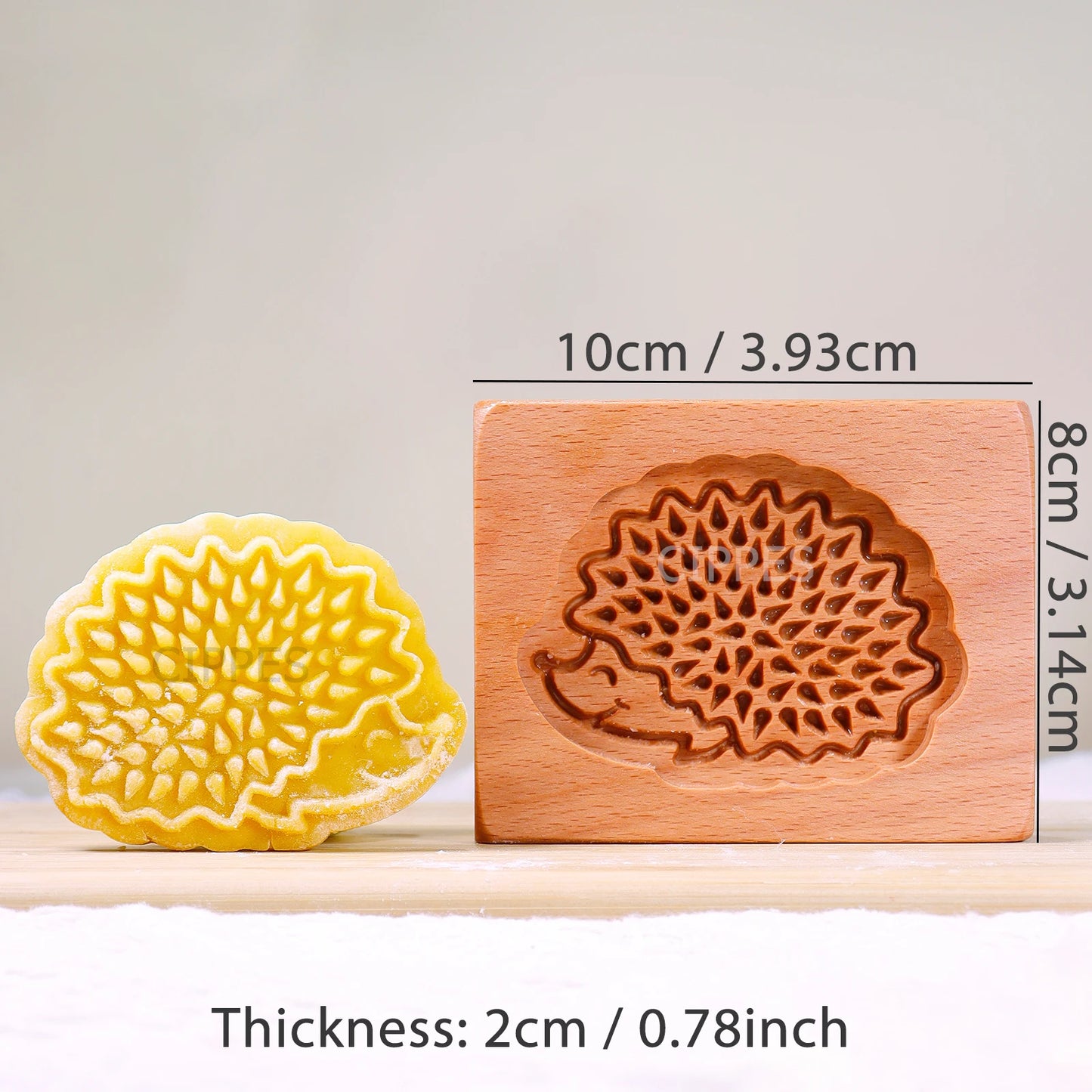 1PC Wood Cookie Mold, Animals Patterns, 3D Carved Embossed Biscuit Cutter Moulds, Fish, Bird, Bear, Sheep, Tiger, Horse, Squirre