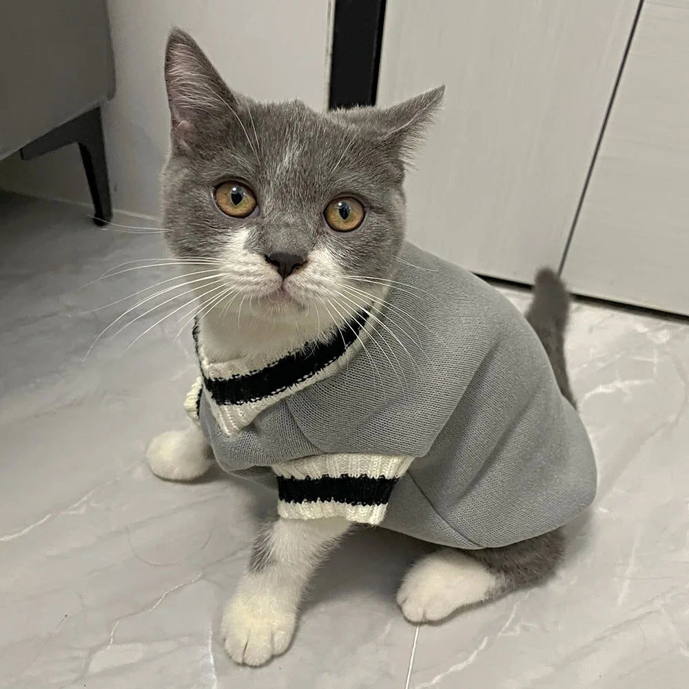 Dog Cat Sweater Hoodies Pullover Pet Clothes Doggy Vest Shirt Warm Kitten Knitwear Small Dog Sweatshirt Autumn Winter Outfits