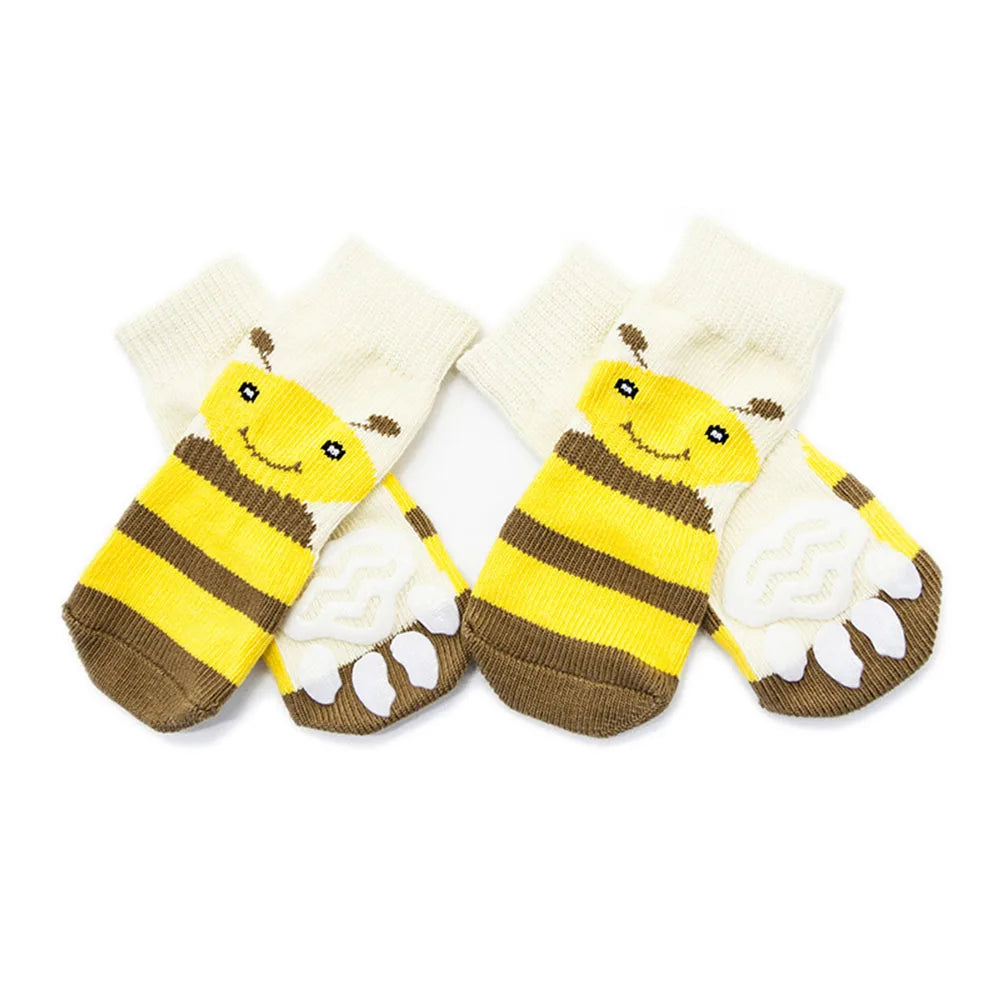 Premium Anti-Slip Dog Socks 4pcs Indoor Dog Socks Prevents Licking Slipping Great for Dog Paw Protection for Medium Large Dogs