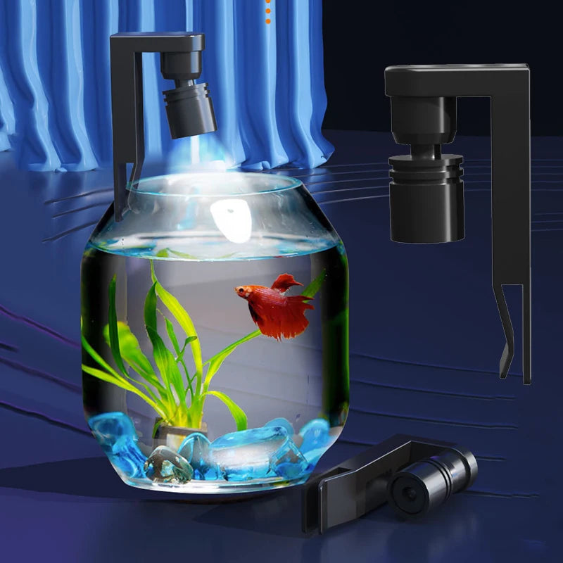 Mini Aquarium Light Clip Clamp USB Aquarium Light 360° Rotation Lighting Landscape Lamps For Small Betta Fish Tank New