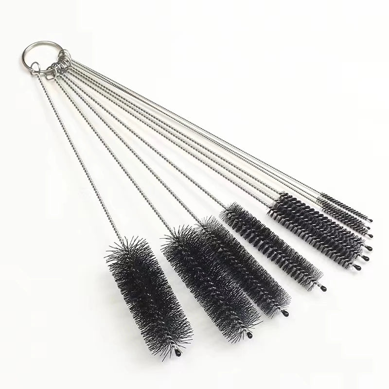 Aquarium Tube Pipe Cleaning Brush Stainless Steel Water Filter Air Tube Flexible Single End Hose Aquarium Accessories 10pcs/set