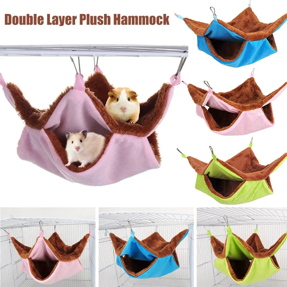 Sugar Hammock Double-layer Design Winter Warm Small Pet Hanging Sleeping Bag Honeybird Comfort Cotton Hand-woven Resting