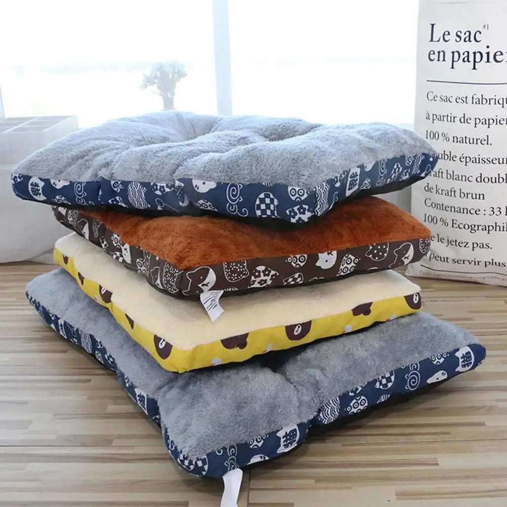 Plump And Thickened Pure Cotton Warm Dog Bed Mat Cat Mattress Winter Warm Pet Mat Non-slip Design Machine Washable Pet Bread Ma
