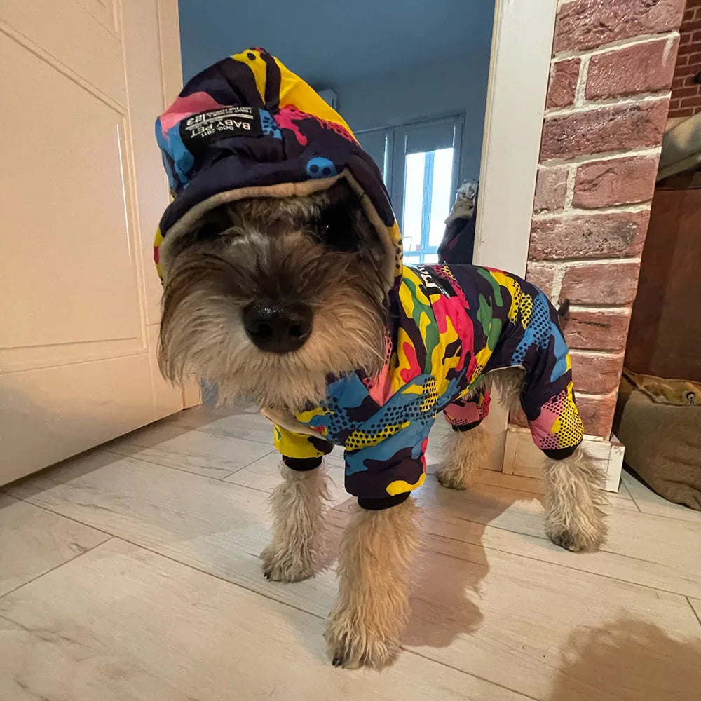 Pet Dog Clothes Winter Warm Dog Windproof Coat Thicken Pet Clothing For Dogs Cats Costume Jumpsuit Hoodies Jacket Pet Supplies