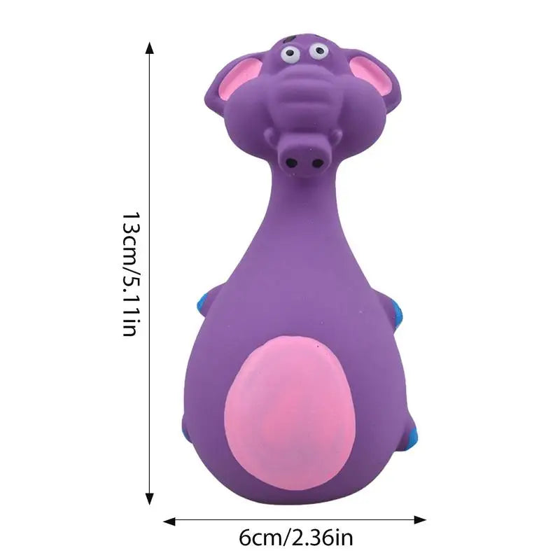 Squeaky Dog Toys Latex Dog Chew Toy Animal Bowling Shape Interactive Squeaky Puppy Toys For Pet Dog Training Playing Chewing
