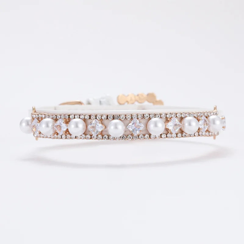 Luxury Rhinestone Puppy Collar for Small Dogs Cat Necklace Bling Crystal Jewelry Pet Accessorie Princess Diamond Wedding Collar