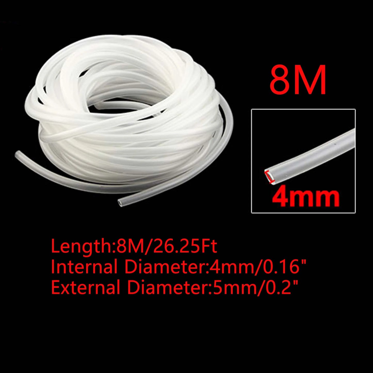 UXCELL Aquarium Flexible Pump Hose Oxygen Circulate Pipe Silicone Tube Water Connector ID 4mm Parts Tools Fish Tank Accessories