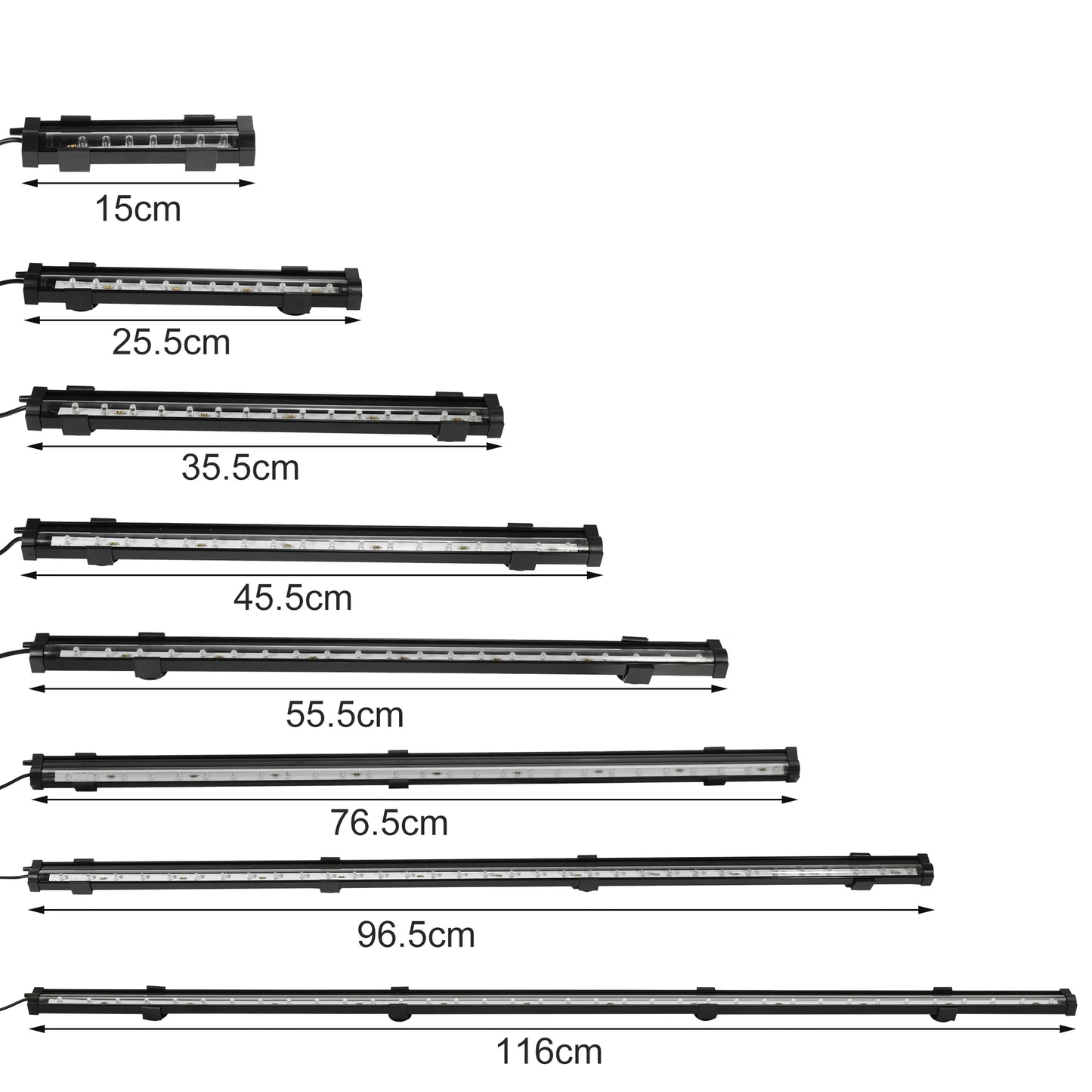 UXCELL 15-116CM Aquarium LED Light Full Spectrum Fish Tank 7-36 Light Beads Decor Colorful Lighting Lamp Plant Grow Tools