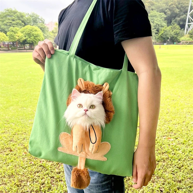 Outdoor Walking Pet Bag for Chihuahua Cartoon Animal Funny Medium Dog Accessories Travel Protective Adjustable Hole Handbags
