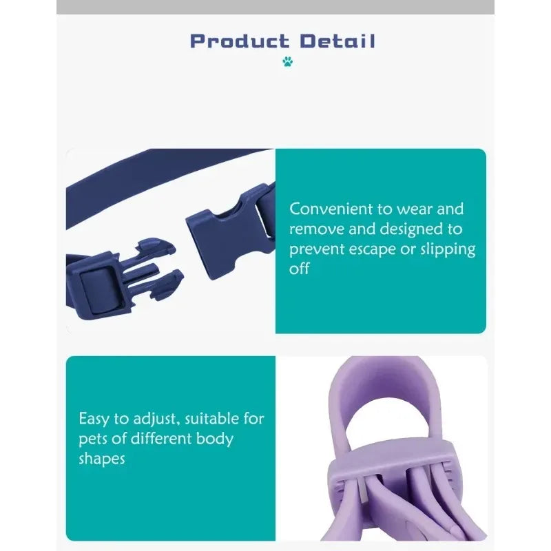 New Macaron Colored PVC Dog Collar Waterproof Dirt Resistant Easy To Clean Pet Collar Adjustable Neck Collar Pet Dog Collar Set