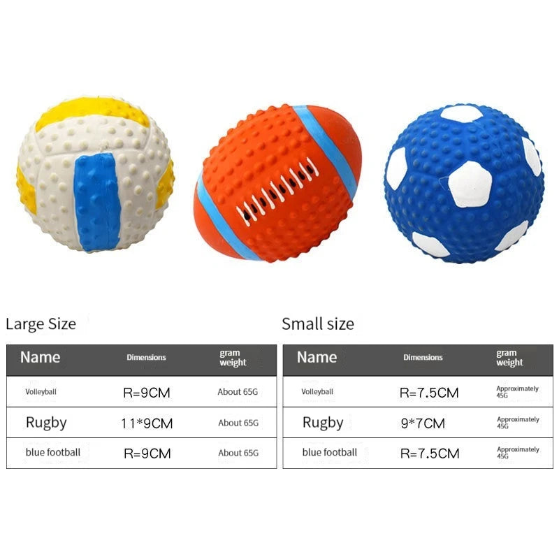 Dog Squeaky Rubber Toys Dog Latex Chew Toy Puppy Sound Toy Animal Bite Resistant Train Dog Supplies for Small Medium Large Dog