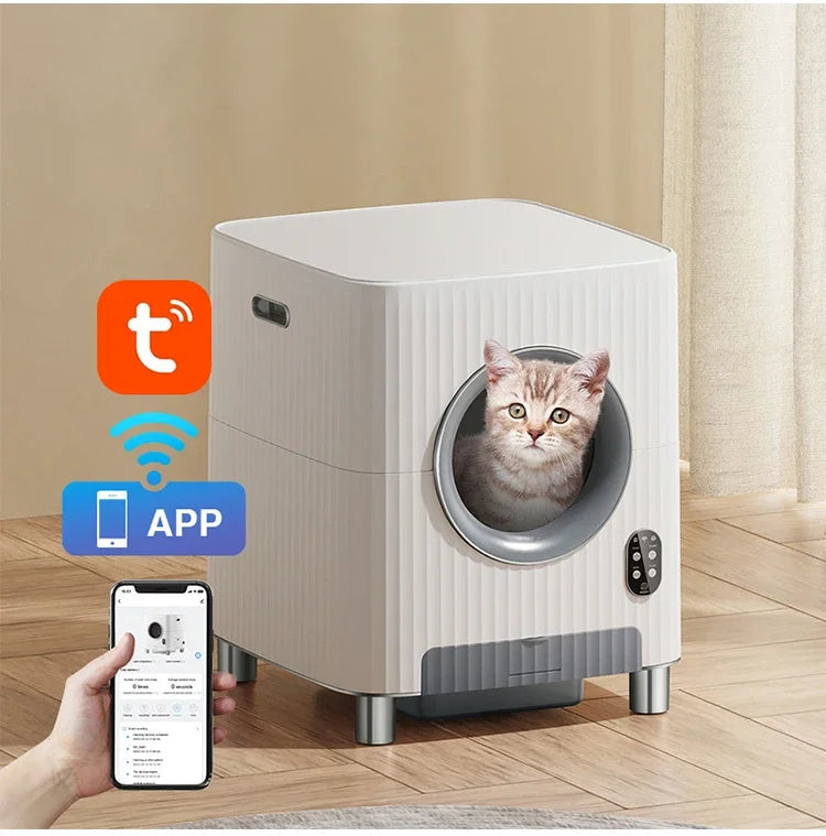 Smart cat toilet litter box extra large anti-splash litter box