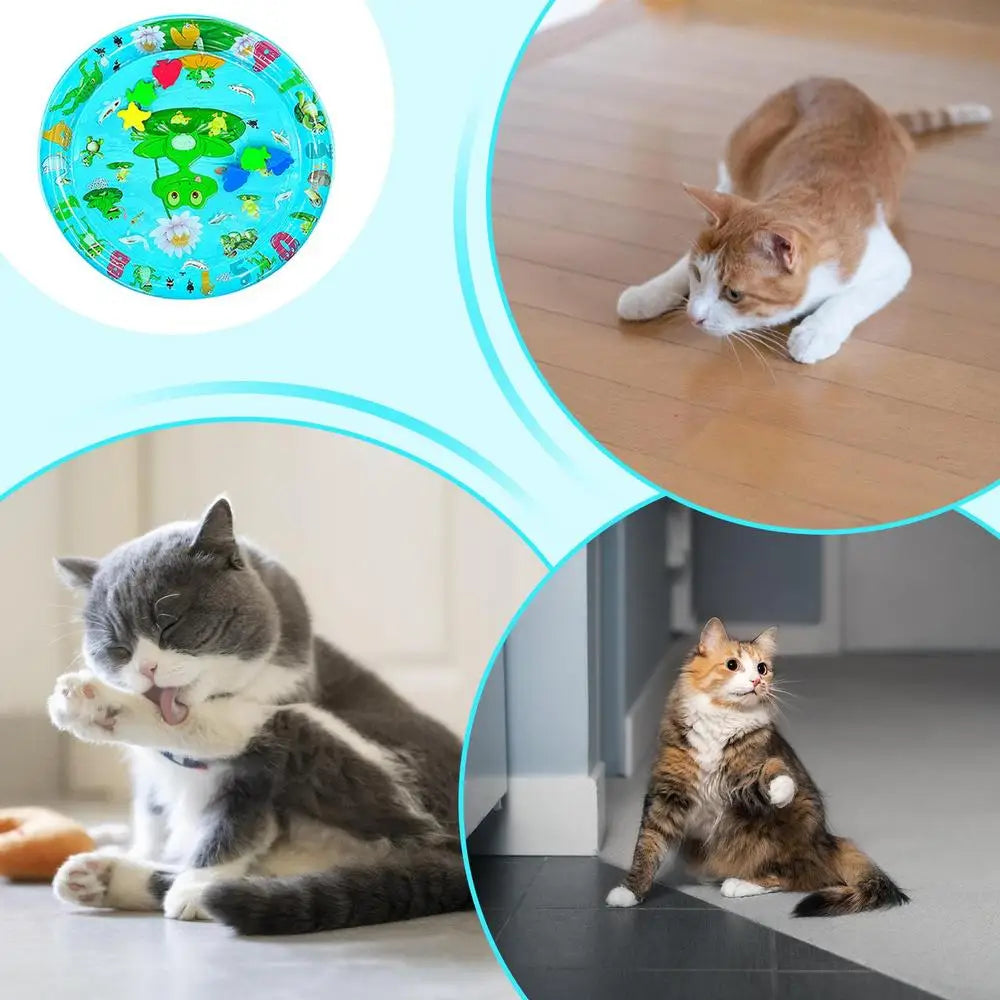 Water Play Mat For Cat Sensory Water Mat Water Sensory Play Mat Cat And Dog Pet Playmat Sea Ocean Theme Sensory Toy Pet Supplies
