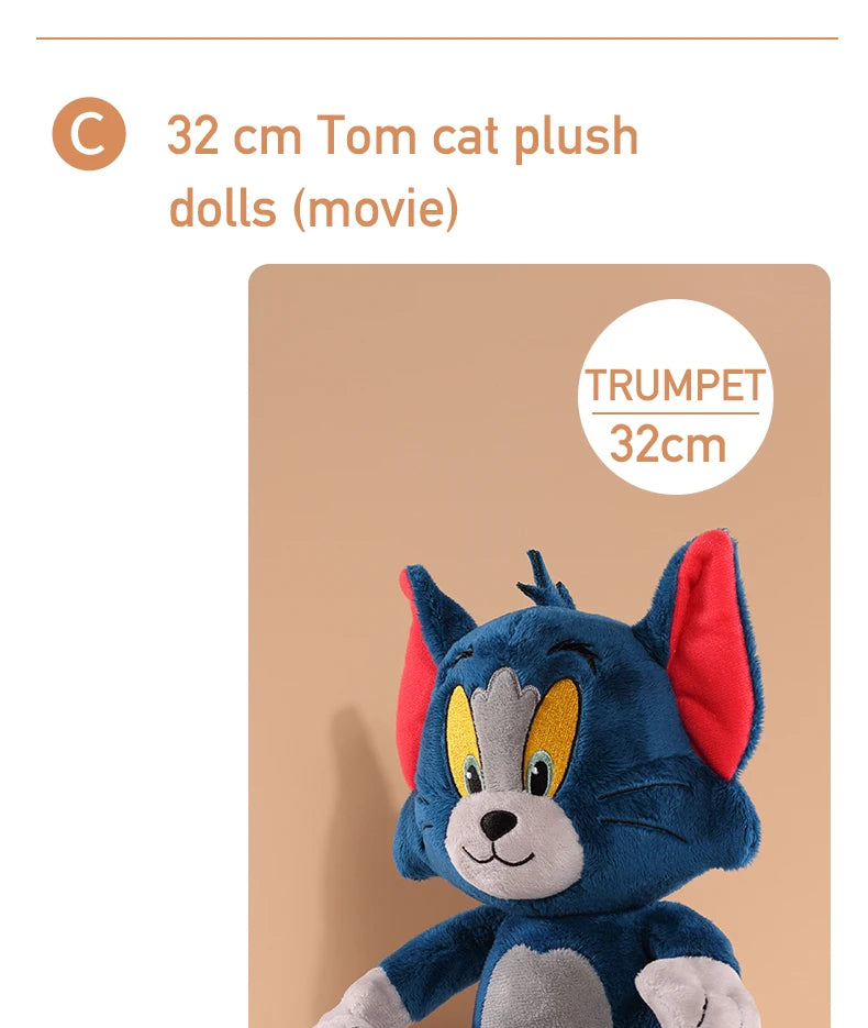 Tom And Jerry Plush Toy Cartoon Movie Cat Tuffy Nibbles Mouse Plushies Stuffed Animals Soap Action Figure Studio Doll Toys