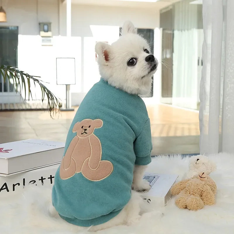 2023 New Spring Summer Pet Clothes Bear Pattern Sweater And Comfortable Puppy Clothes Teddy Hiromi For Small And Mid Sizes Dogs