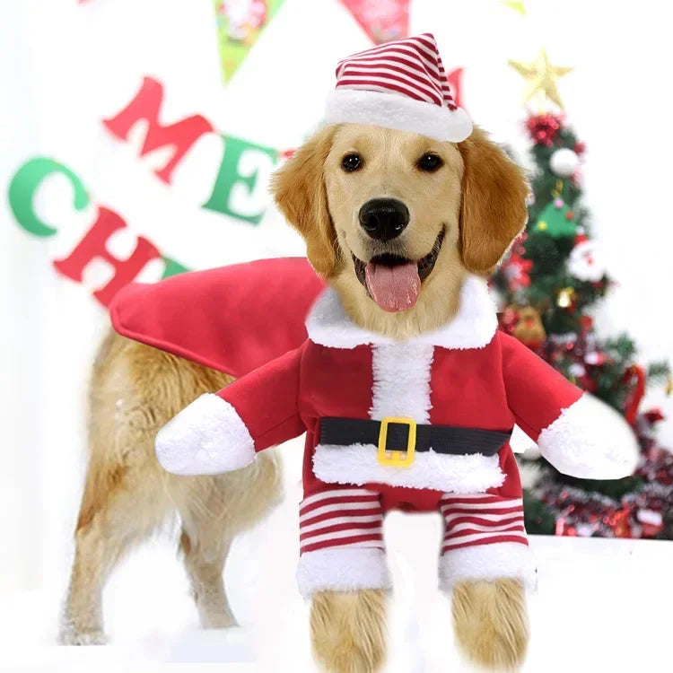 Christmas Pets Dressing Up Santa Funny Pet Clothes For Small Medium Large Dogs Winter Warm Dog Clothes Chihuahua Pug Yorkshire